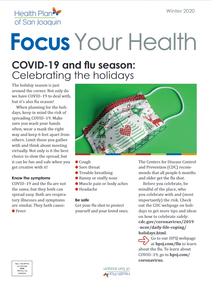 Focus Your Health Newsletter - Health Plan of San Joaquin