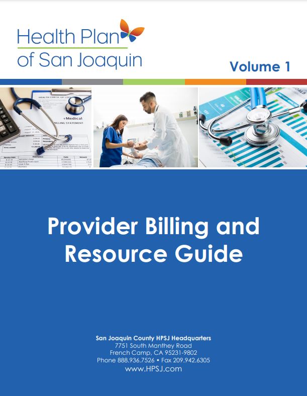 NEW HPSJ Provider Billing and Resource Guide
