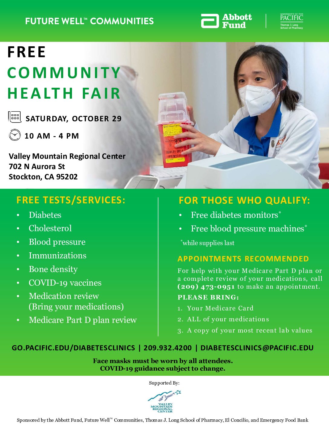 Free Community Health Fair Health Plan Of San Joaquin