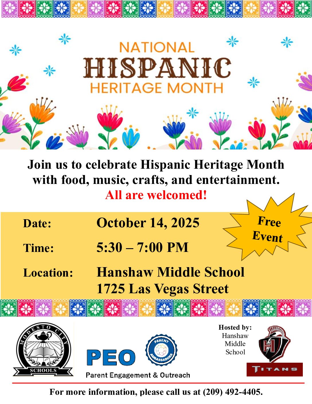1ST ANNUAL NATIONAL HISPANIC HERITAGE COMMUNITY EVENT - HPSJ/MVHP