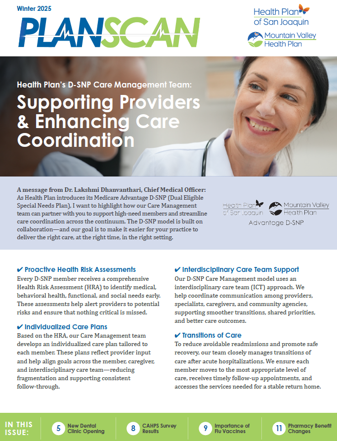 Cover for the PlanScan Winter 2025 edition.