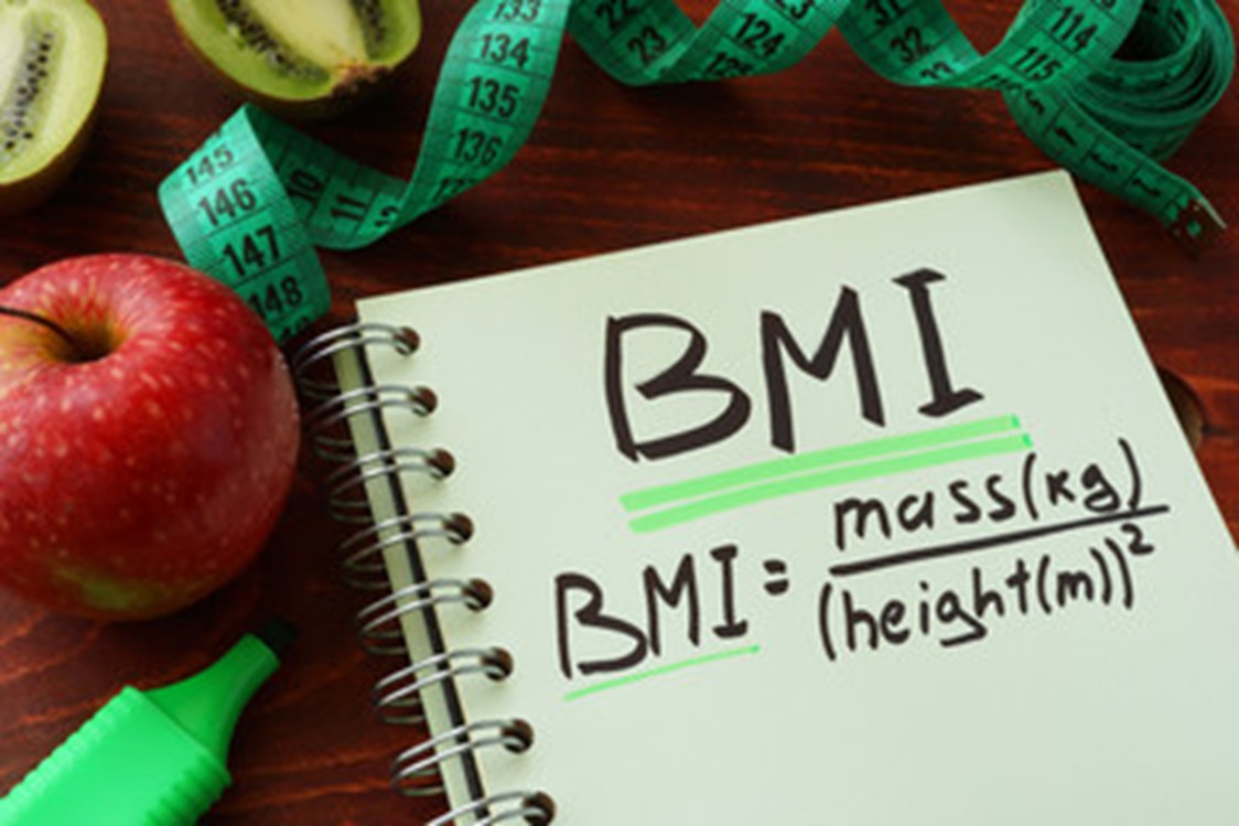 BMI Measurement Example of BMI (Body Mass Index) and how the measurements are influenced by diet and exercise.
