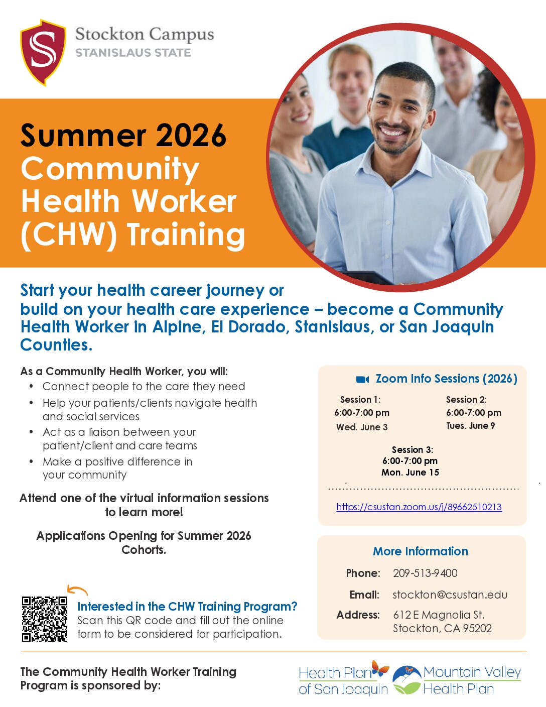 SUMMER 2026 COMMUNITY HEALTH WORKER (CHW) TRAINING - HPSJ/MVHP